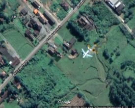 Google Maps captura avião em pleno voo, no Ribeirão Herdt