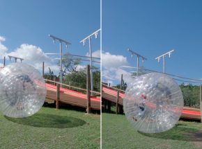 Mais aventura: Spitz Pomer, em Pomerode, terá Zorb Ball de quatro metros de diâmetro
