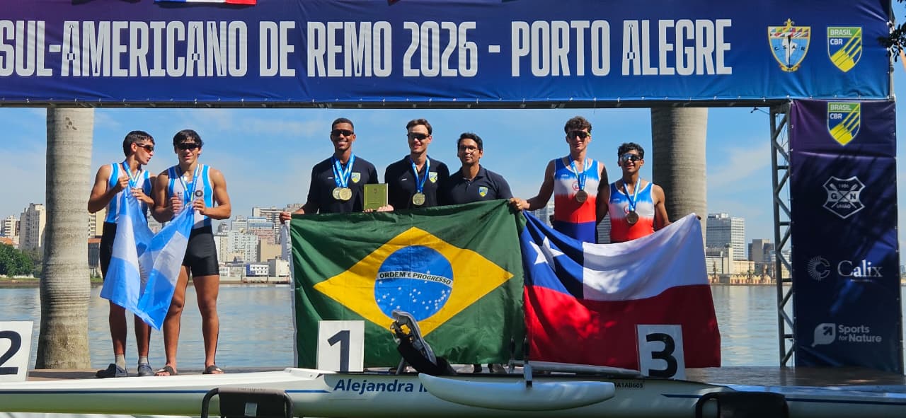 Blumenauense conquista medalha de ouro no Campeonato Sul-Americano de Remo