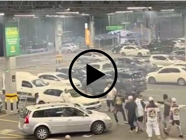 VÍDEO torcedores do BEC e do Metropolitano se envolvem em briga após clássico, em Blumenau