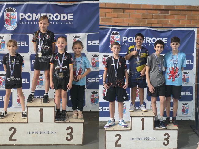 Pomerode conquista cinco medalhas na Liga Litorânea de Tênis de Mesa; confira quem são os medalhistas