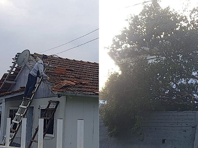 VÍDEO temporal com granizo e rajadas de vento atinge Rio do Sul e causa estragos na cidade