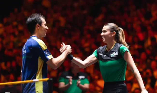 Dupla "Calderashi" avança à final de torneio mundial de Tênis de Mesa, em São Paulo - Eng Chin An/World Table Tennis