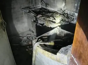 Incêndio em secadora de roupas mobiliza bombeiros em prédio residencial de Brusque